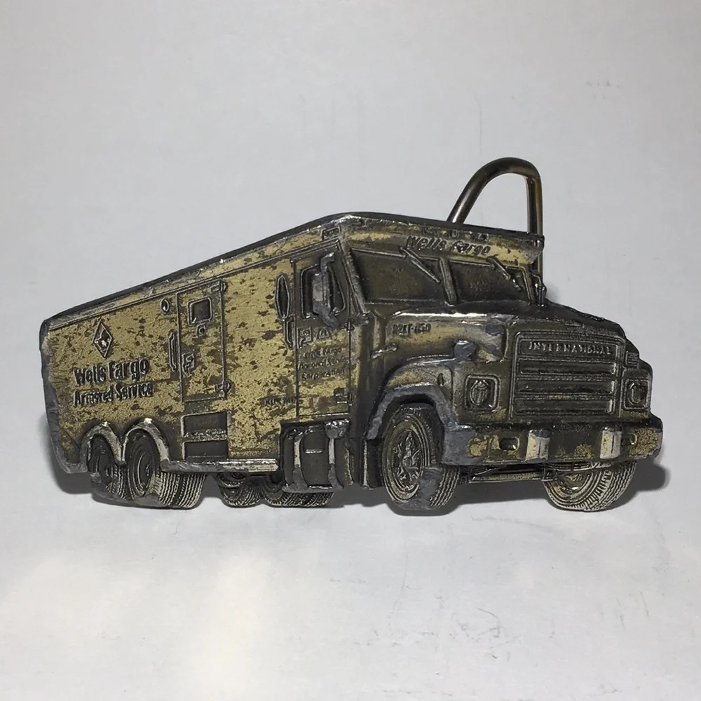 Vintage 1984 Wells Fargo Shaped Belt buckle